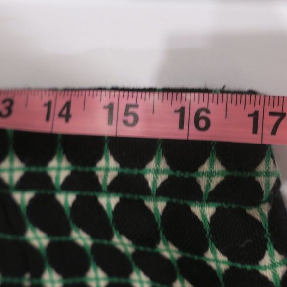 HOBBS LONDON WOOL MINI SKIRT PRINT GREEN BLACK 10 preppy office classic holiday - Picture 8 of 9